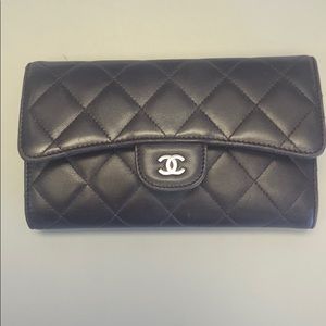 Authentic Chanel wallet - classic! Deep Maroon